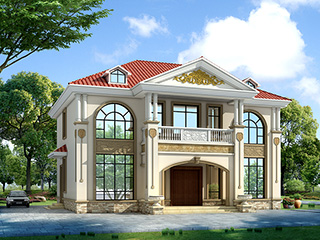 農村二層歐風小別墅實用設計圖紙，造型奢華大氣，空間利用率高