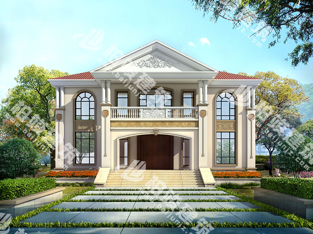 農村二層豪華歐式別墅設計圖，配置齊全，造價30萬左右