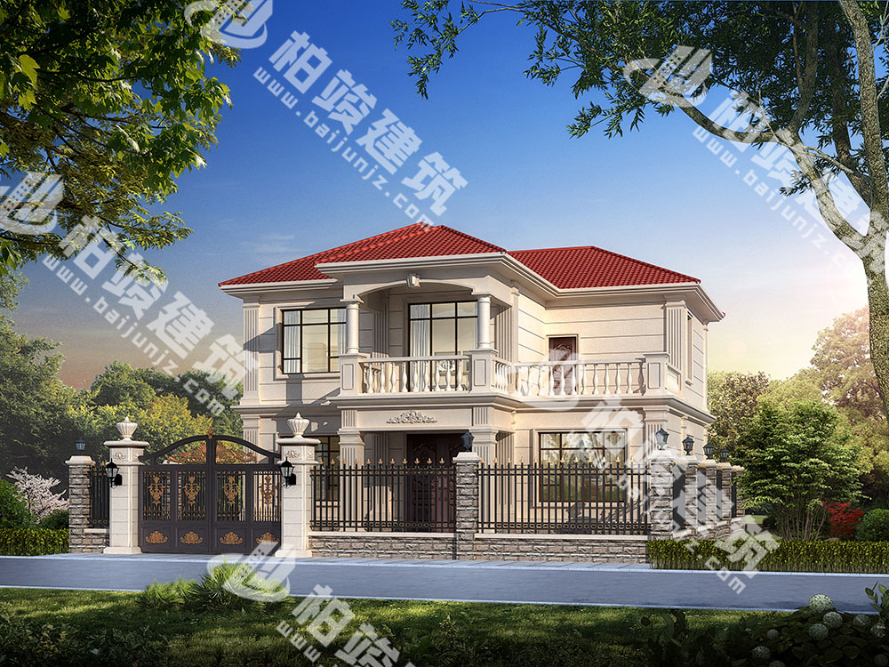 二層農(nóng)村自建房設(shè)計(jì)圖，帶私家庭院，童話般的鄉(xiāng)村墅居