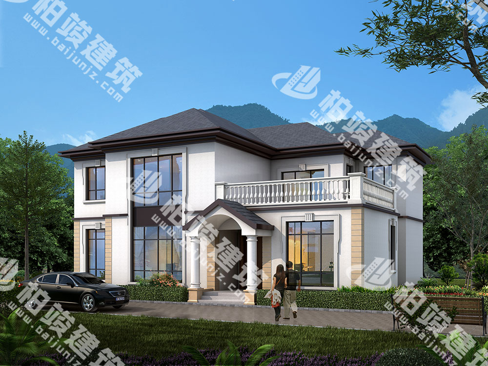 農(nóng)村二層樓房設(shè)計(jì)，簡(jiǎn)歐風(fēng)格，外形清雅，戶型好