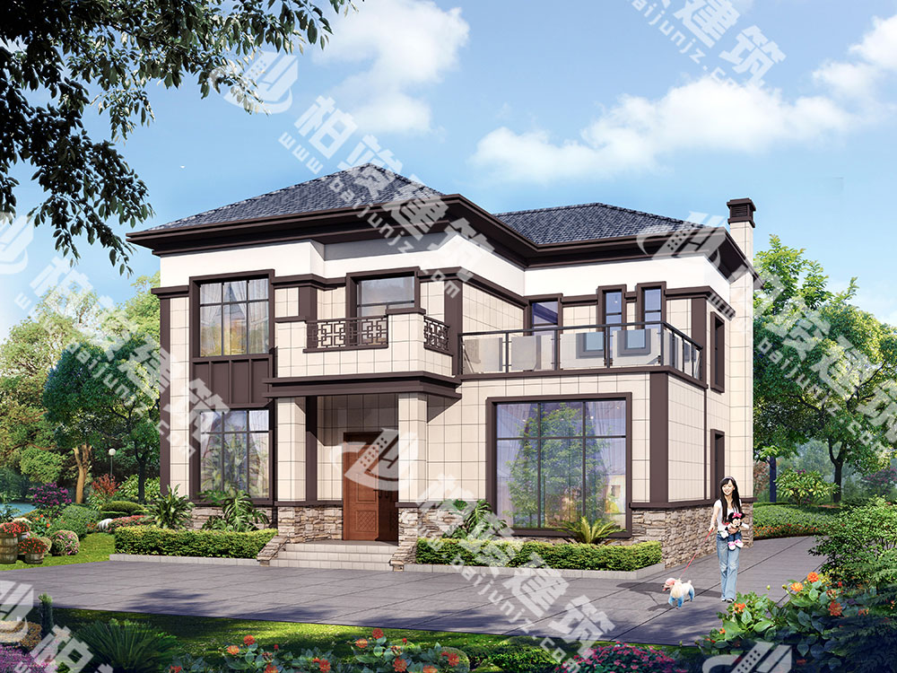 農(nóng)村二層自建房設(shè)計圖，新中式風(fēng)格，清雅美觀