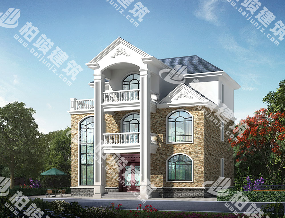 農(nóng)村三層別墅設(shè)計圖紙，英式優(yōu)雅外觀，內(nèi)部8室，配置齊全