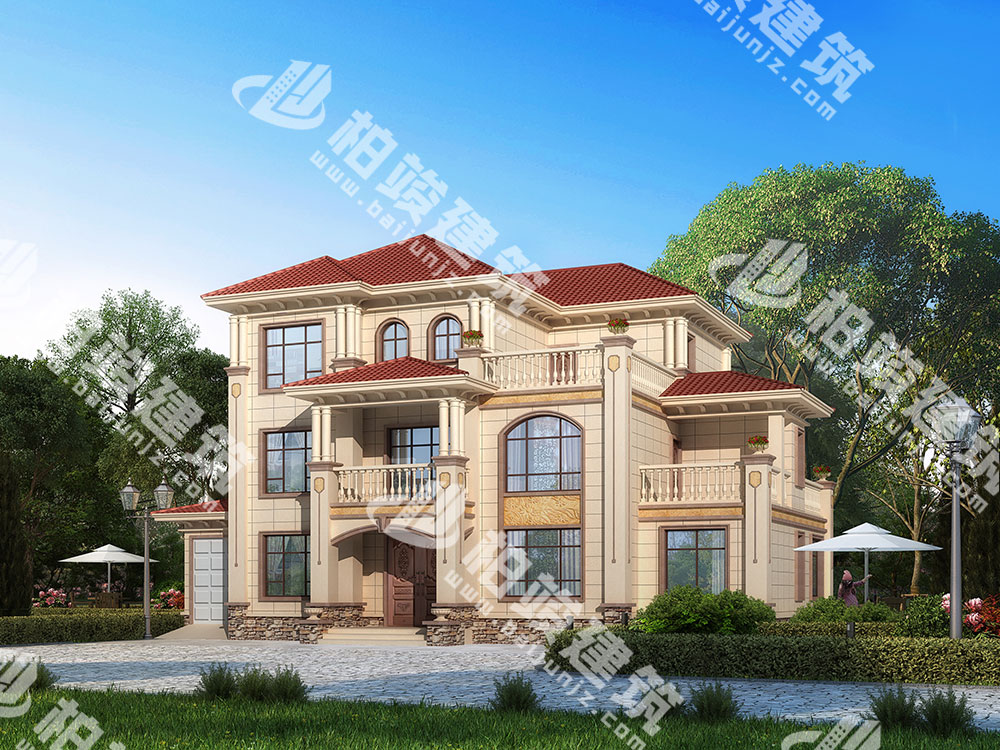 農(nóng)村三層簡歐風(fēng)格自建房設(shè)計圖，占地218㎡，外觀典雅溫馨，內(nèi)部配置很全