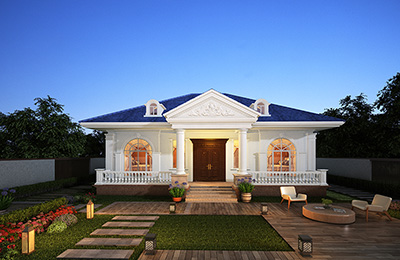 農(nóng)村房屋設計圖，一層簡歐風格，小別墅該有的全都有。