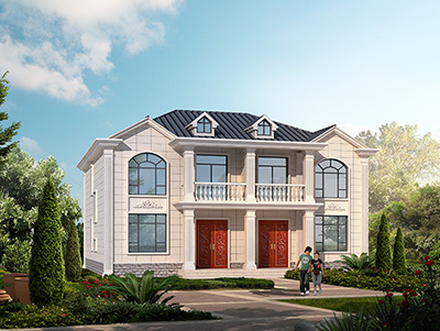 二層雙拼別墅設(shè)計(jì)圖，雙拼雙拼，全村無(wú)敵！