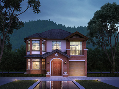 農(nóng)村二層別墅設(shè)計(jì)圖，帶車庫，設(shè)計(jì)感人，最新的設(shè)計(jì)！