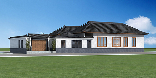 一層中式設(shè)計(jì)帶院子景觀設(shè)計(jì)圖?，鄰居羨慕的庭院新中式