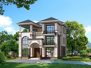 農(nóng)村三層房屋設計圖，占地面積155平方米。