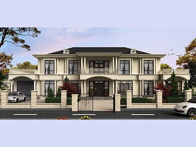 歐式別墅素描，享受奢華生活體驗