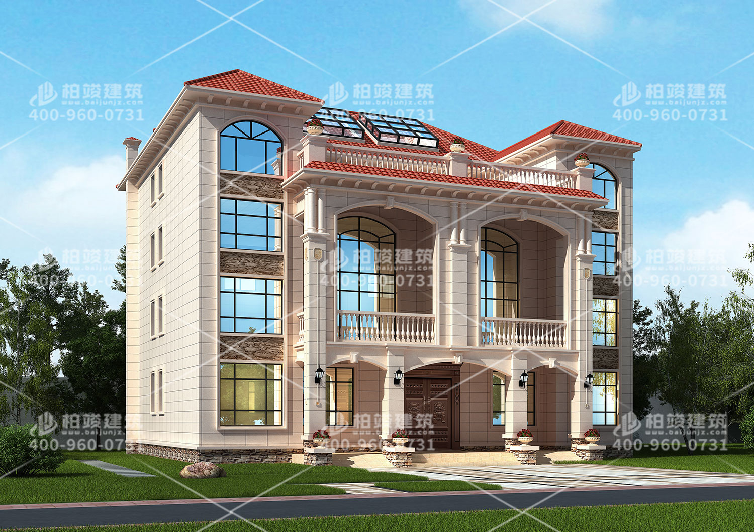 漣源劉府定制三層半歐式大別墅，帶天窗，觀星窗！