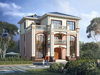 鄉(xiāng)村簡單的兩層別墅圖，效果圖和平面圖都有，最新推薦