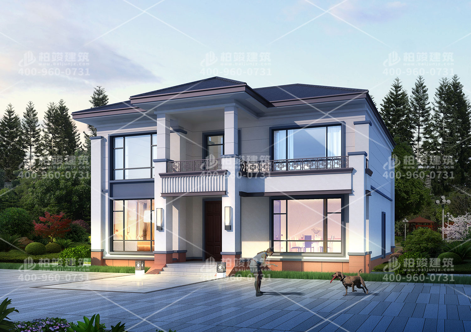 空間十足的別墅設(shè)計效果圖。