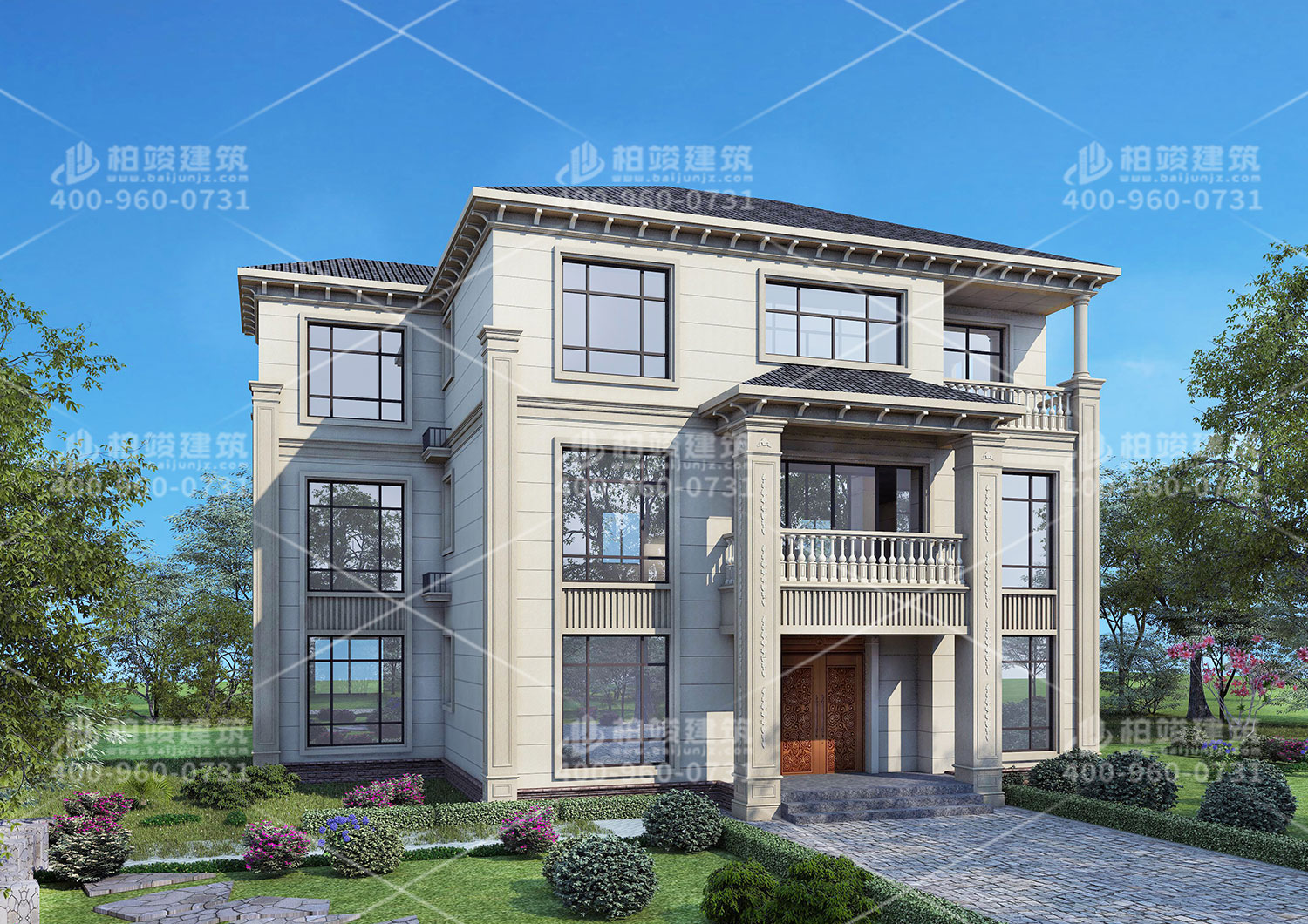 三層別墅設計，帶書房給小孩一個安靜的學習環(huán)境。