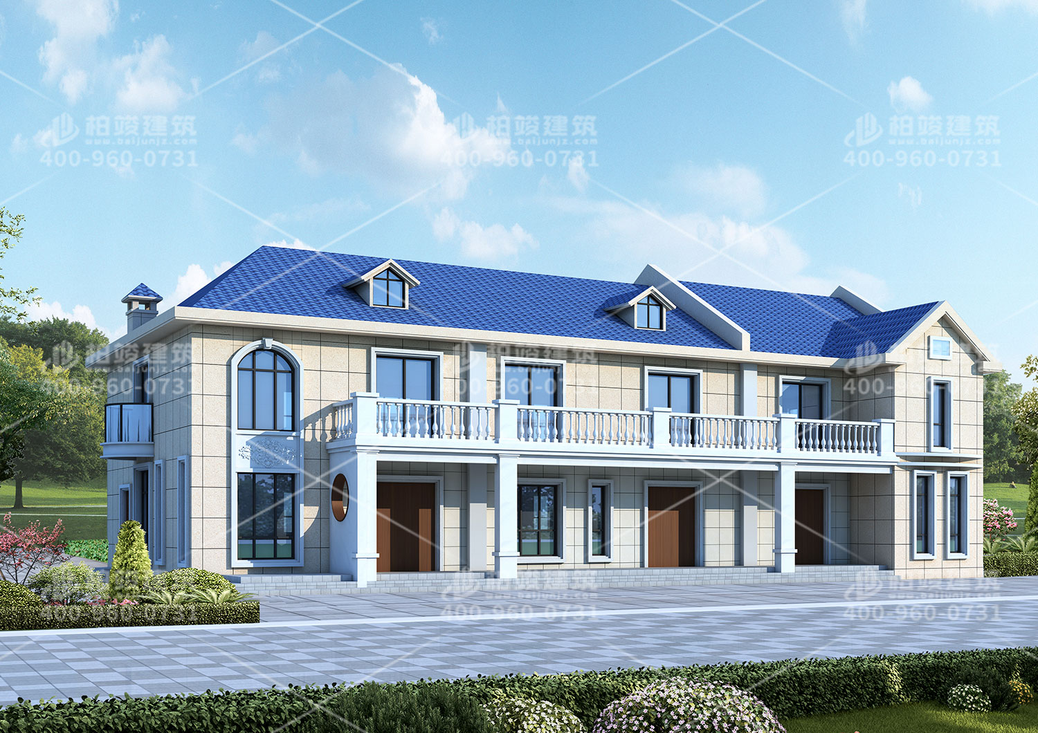 二層豪華歐式別墅效果圖，帶老虎窗通風(fēng)涼快爽翻了。