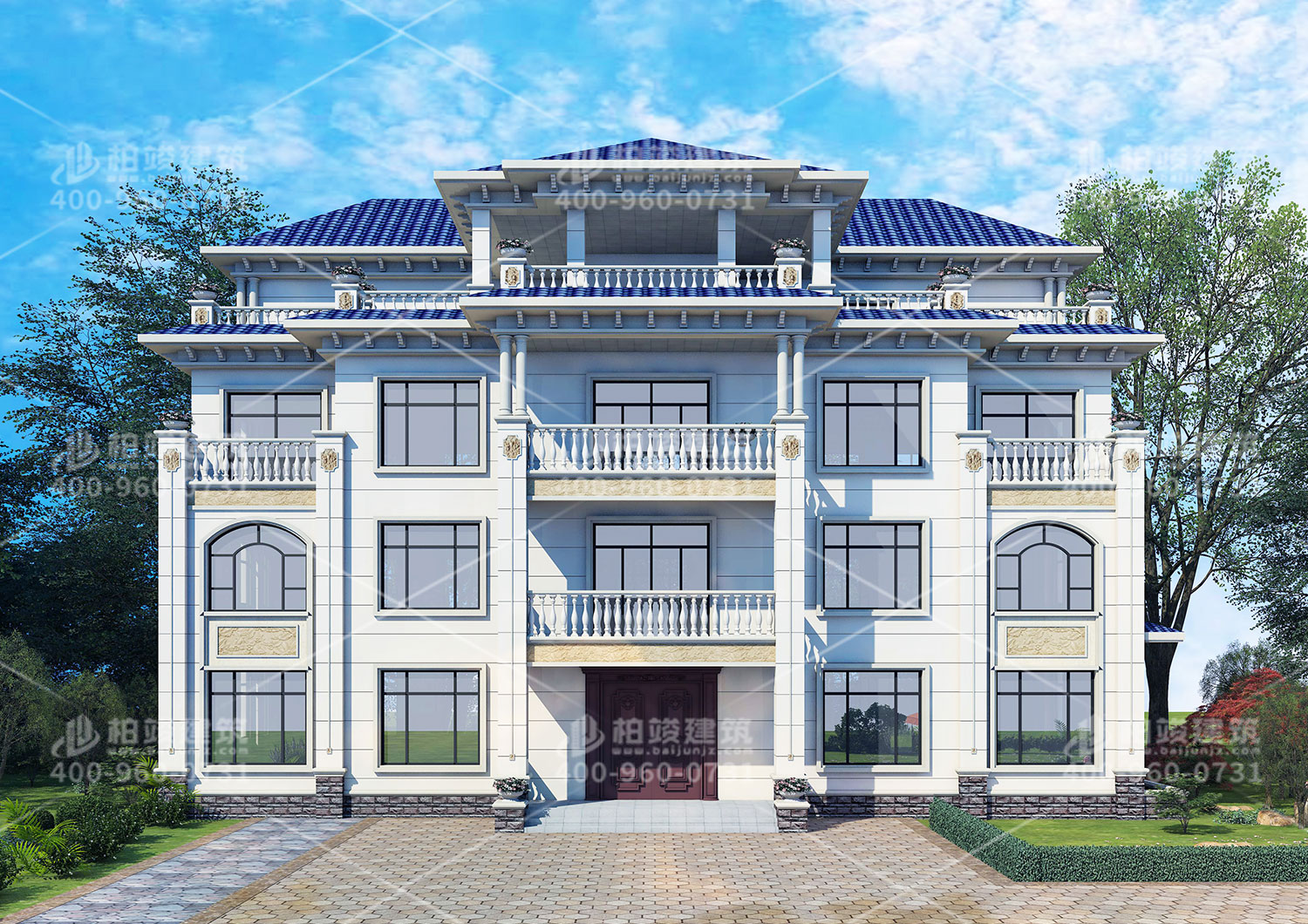 四層超級豪華別墅，建筑好全村羨慕。