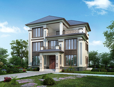 三層自建房設(shè)計大全，占地面積119平方米。