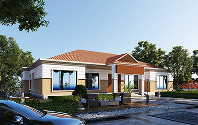 鄉(xiāng)村小別墅設(shè)計效果圖。