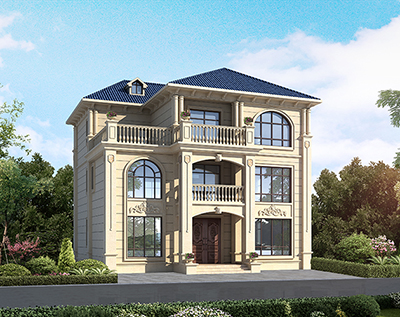 三層鄉(xiāng)村房屋設(shè)計(jì)圖，青山綠水好別墅。