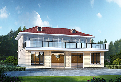 二層中式風(fēng)格房屋設(shè)計(jì)圖，老少皆宜的房屋。