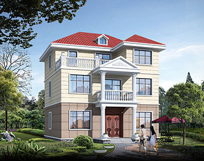 三層自建房設計圖，帶老虎窗