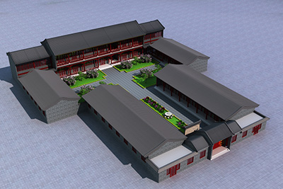 鄉(xiāng)村四合院設計圖，金牌設計師作品。