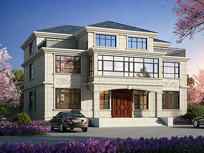 農(nóng)村三層別墅設計圖，占地260平米。