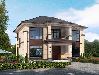 中式二層樓房設計圖，造價30萬左右。