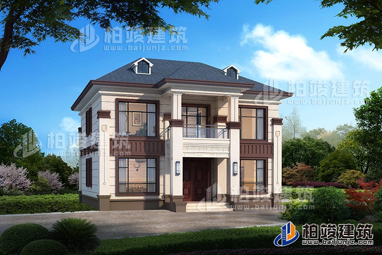 鄉(xiāng)村二層樓房設(shè)計(jì)圖 占地面積136平。