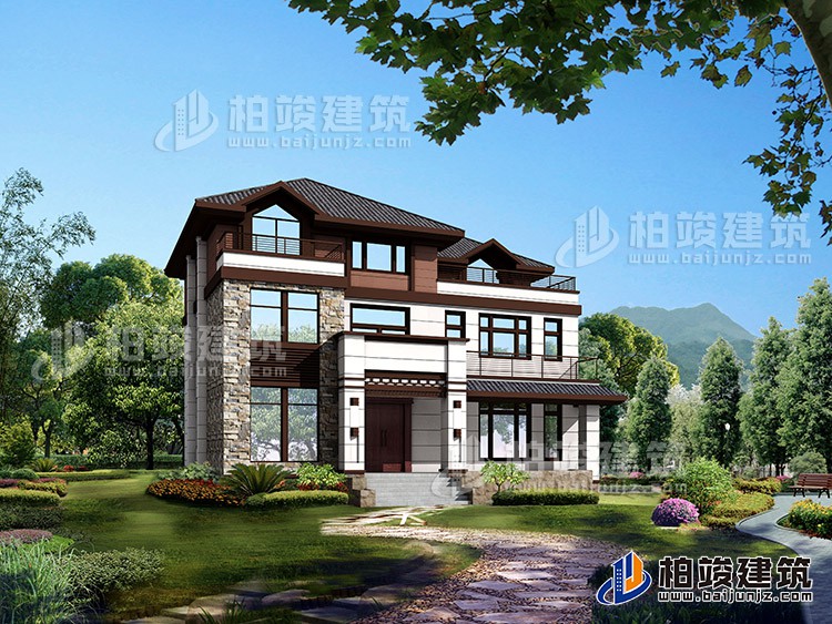 新中式二層別墅設計圖紙，最美的新中式別墅