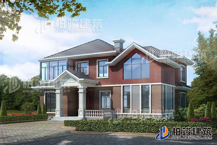 二層別墅設(shè)計(jì)圖，造價(jià)實(shí)惠。