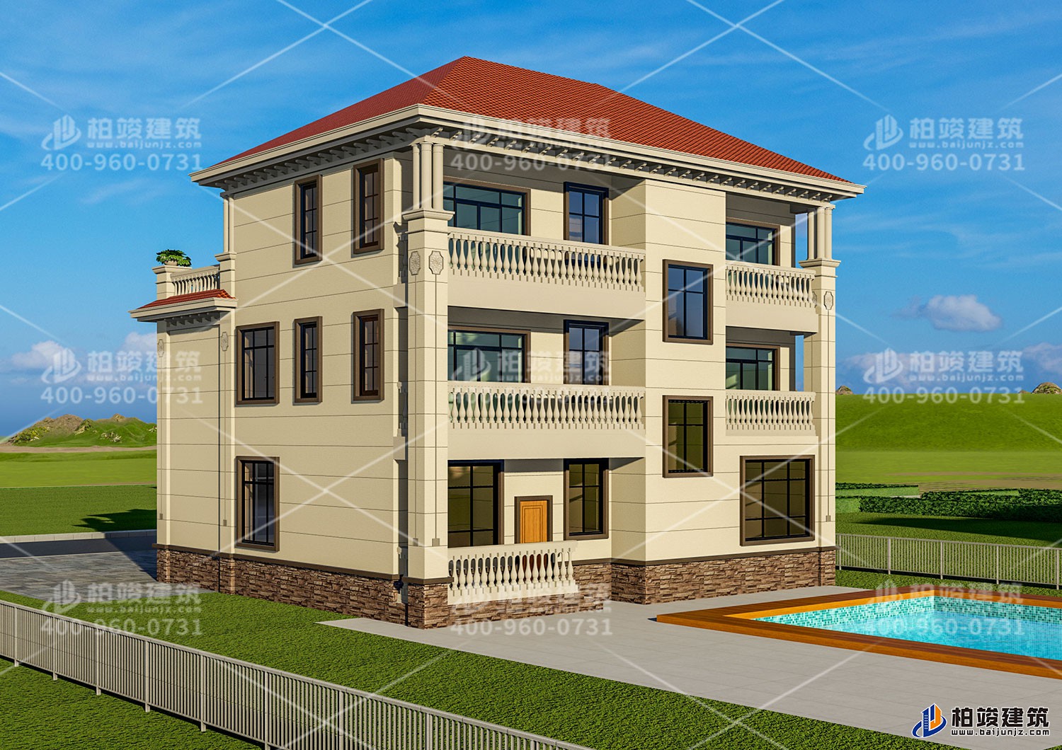 新華陳總定制三層歐式風(fēng)格大別墅！