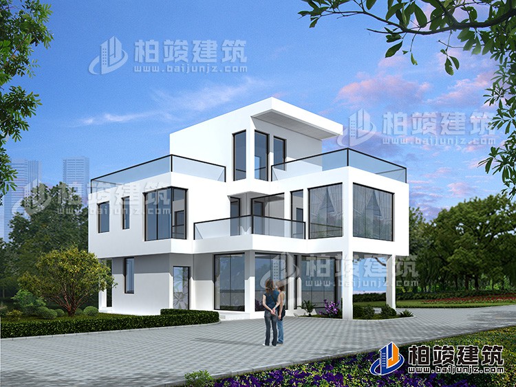 三層簡潔現(xiàn)代風(fēng)格農(nóng)村別墅設(shè)計圖 施工圖紙全套BZ357-現(xiàn)代風(fēng)格