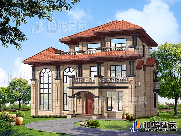 別墅設(shè)計(jì)圖紙三層全套自建房復(fù)式帶柴火房施工圖BZ367-簡歐風(fēng)格