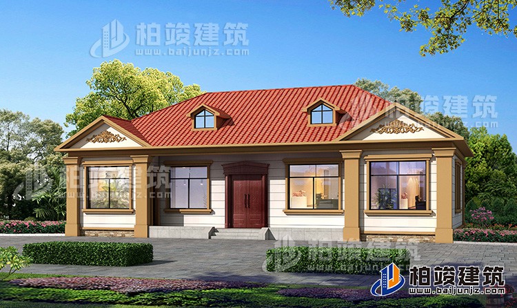 最新款一層經(jīng)濟型農(nóng)村房屋設計圖紙BZ109-簡歐風格