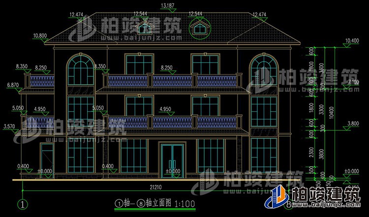 農(nóng)村三層兄弟雙拼歐式風(fēng)格別墅設(shè)計圖及效果圖紙BZ369-簡歐風(fēng)格