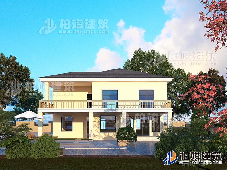 農(nóng)村二層自建房屋設(shè)計(jì)圖帶堂屋、車庫(kù)BZ292-現(xiàn)代風(fēng)格