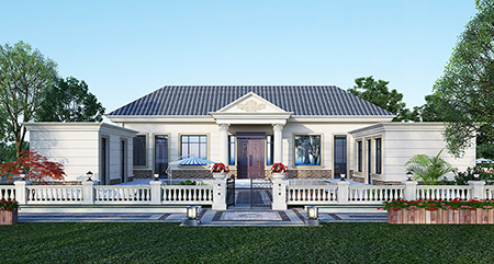 農(nóng)村蓋房設(shè)計(jì)大全一層房子的設(shè)計(jì)圖紙，帶漂亮的小院子