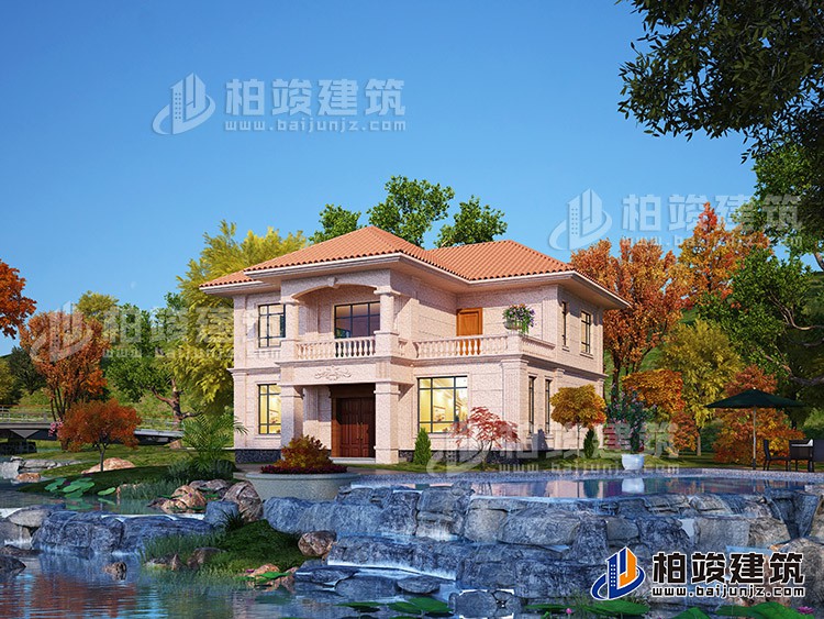 經(jīng)典戶型二層農(nóng)村小別墅設(shè)計(jì)圖，造價(jià)25萬(wàn)內(nèi)BZ2512-簡(jiǎn)歐風(fēng)格