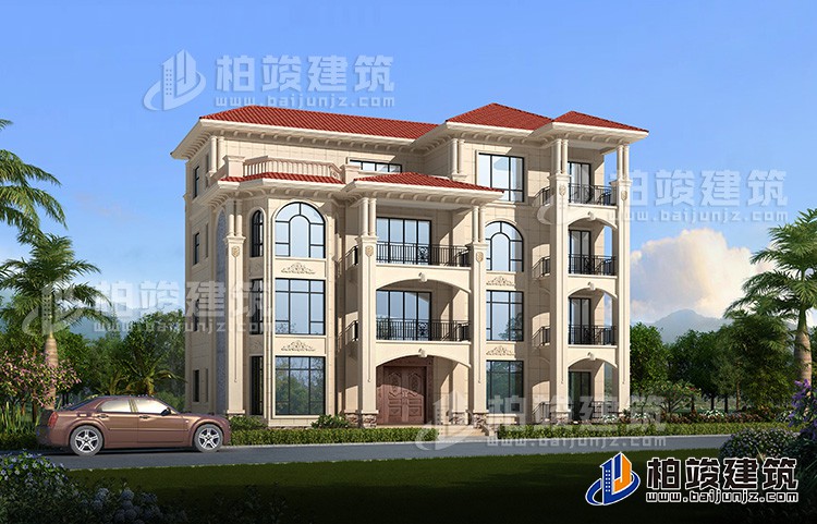 新農(nóng)村全套四層別墅設(shè)計(jì)圖紙 帶健身房BZ411-簡(jiǎn)歐風(fēng)格