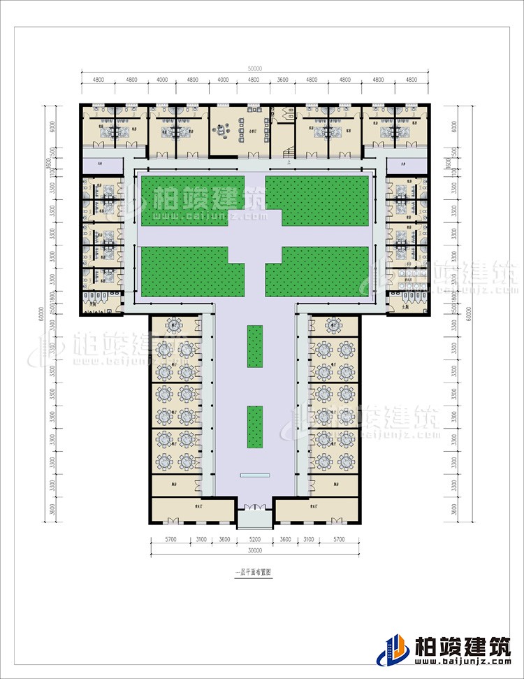 一層：2營業(yè)廳、10餐廳、3公衛(wèi)、洗衣房、17臥室、17內(nèi)衛(wèi)、小客廳