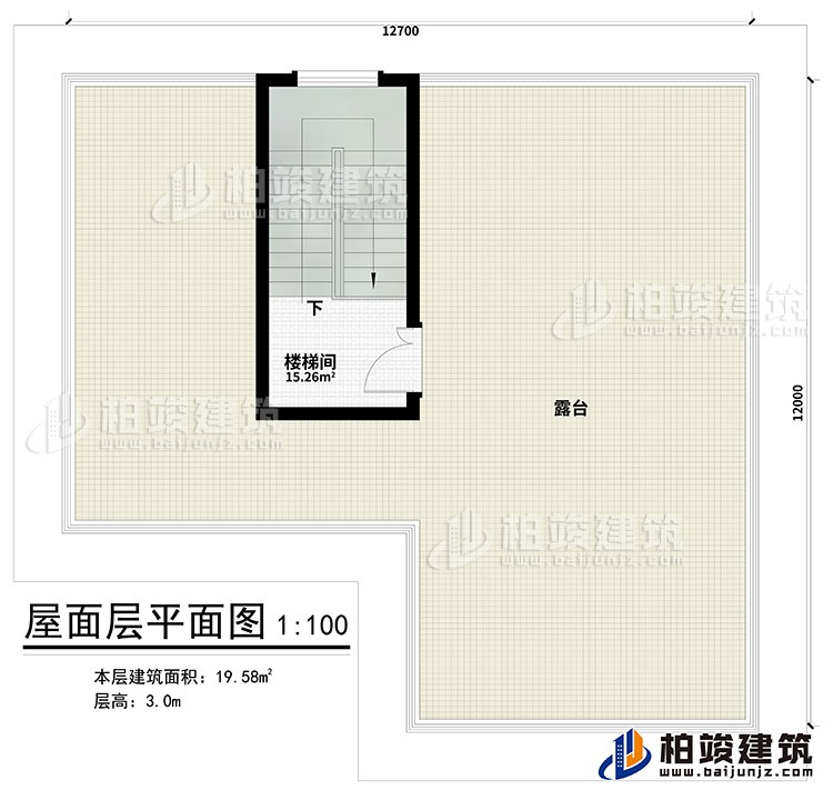 屋頂：樓梯間、露臺