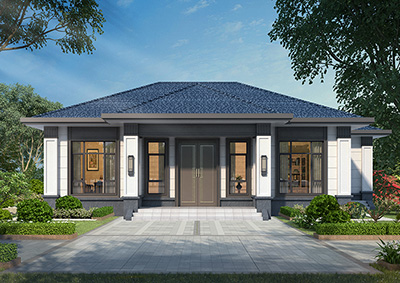 農(nóng)村一層中式房屋設計圖紙